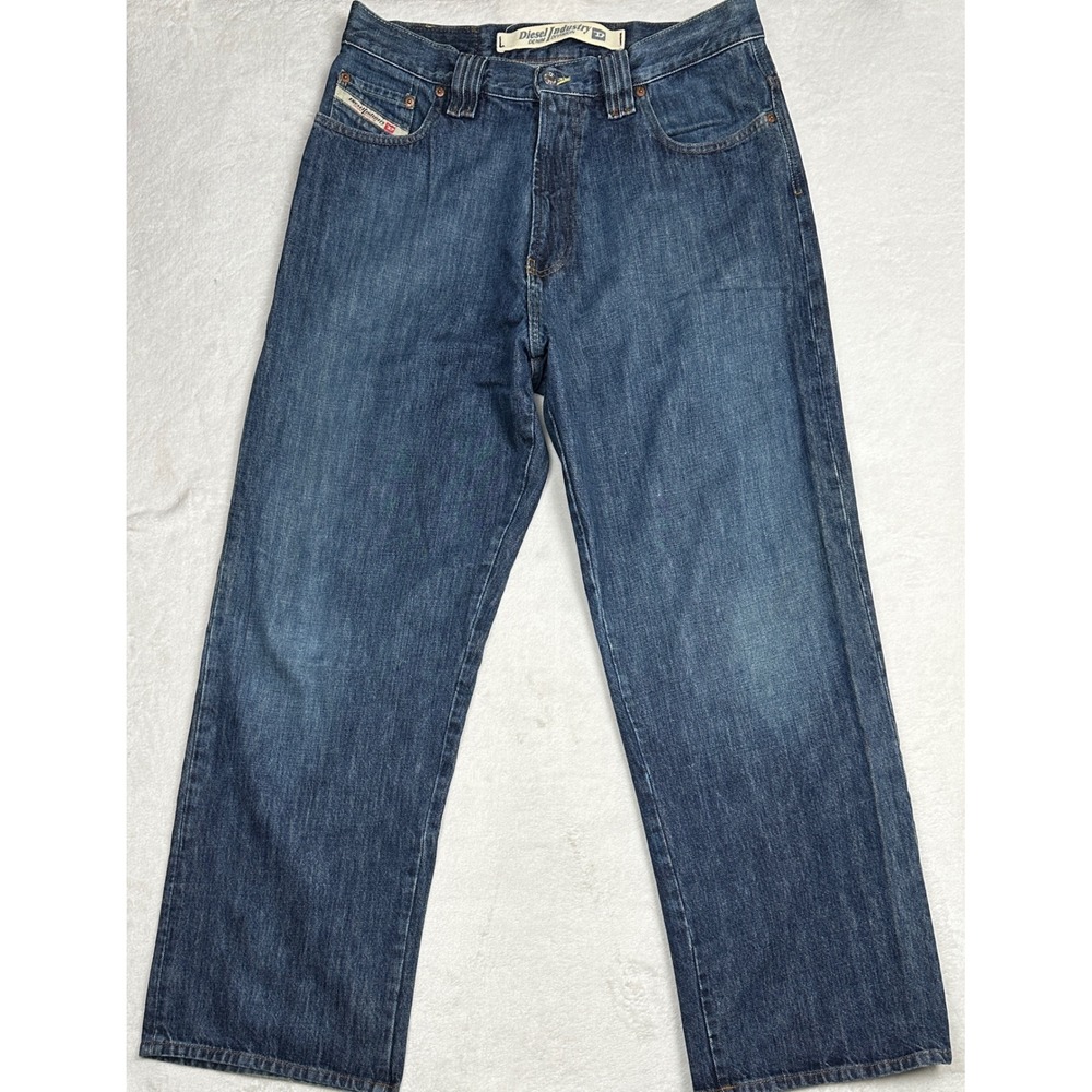 Y2K Diesel Only The brave RR55 Mens Straight Leg Blue Jeans‎ Made in Italy Sz 33